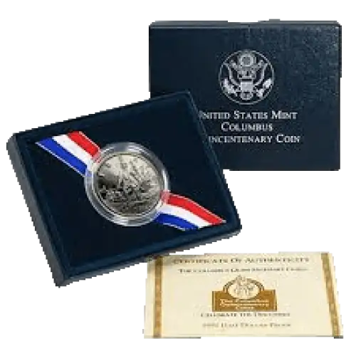 1992-S Christopher Columbus Quincentenary Proof Half Dollar w US Mint Box COA [DUPLICATE for #304026]