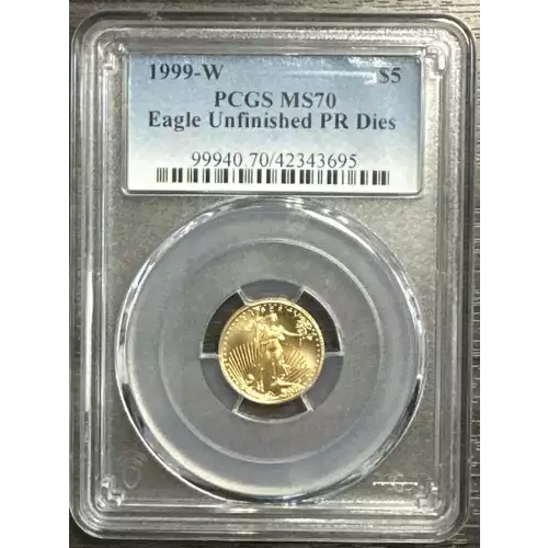 1999-W $5 Unfinished PR Dies