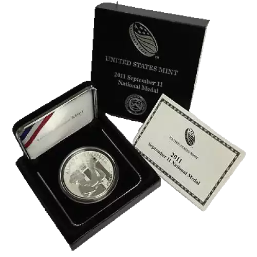 2011-P September 11 National Silver Medal w US Mint OGP - Box & COA