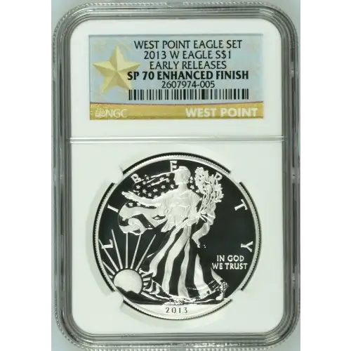 2013 W WEST POINT EAGLE SET EARLY RELEASES OFFICIAL US MINT SET ENHANCED FINISH (2)