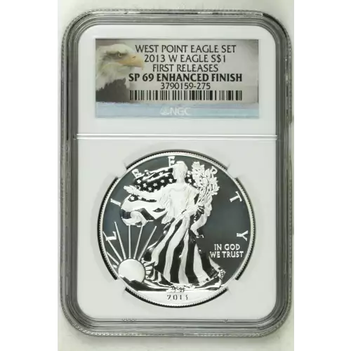 2013 W WEST POINT EAGLE SET FIRST RELEASES OFFICIAL US MINT SET ENHANCED FINISH (2)