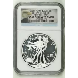 2013 W WEST POINT EAGLE SET FIRST RELEASES OFFICIAL US MINT SET ENHANCED FINISH (2)
