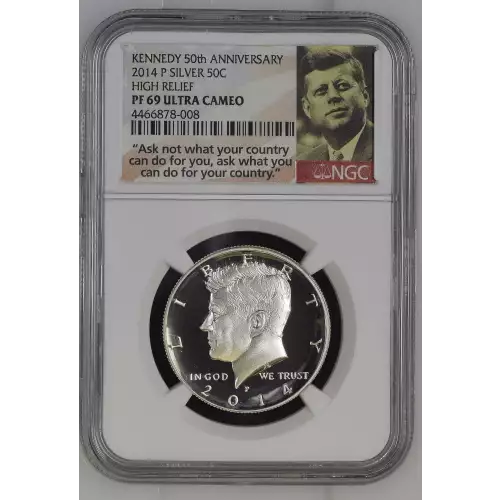 2014 P HIGH RELIEF KENNEDY 50th ANNIVERSARY ULTRA CAMEO (2)