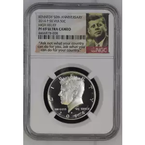 2014 P HIGH RELIEF KENNEDY 50th ANNIVERSARY ULTRA CAMEO (2)