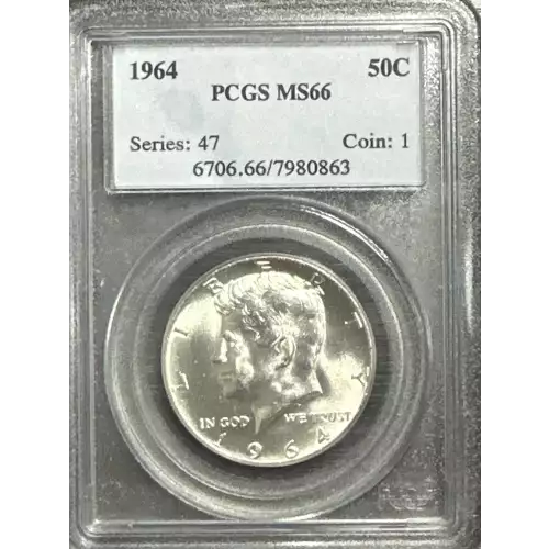 Half Dollars---Kennedy 1964 -Silver- 0.5 Dollar