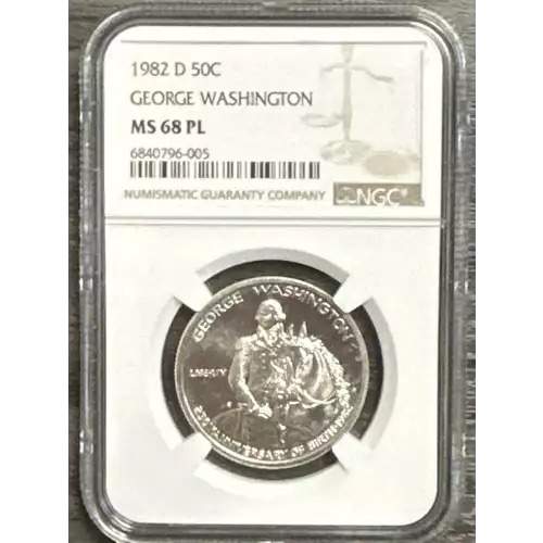 Modern Commemoratives ---George Washington 250th Anniversary of Birth 1982 -Silver- 0.5 Dollar