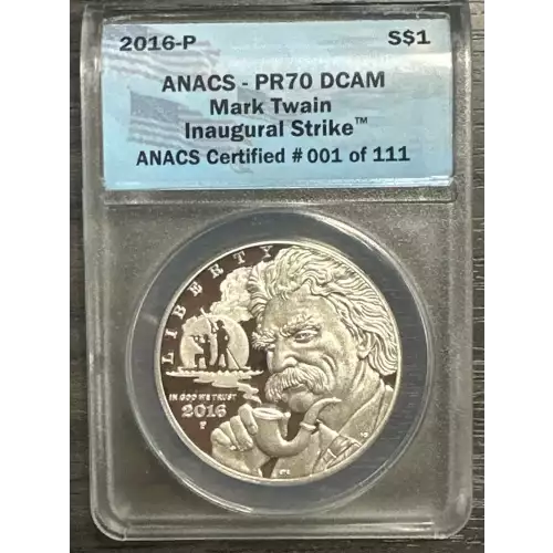 Modern Commemoratives ---Mark Twain 2017 -Silver- 1 Dollar