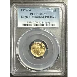 1999-W $5 Unfinished PR Dies